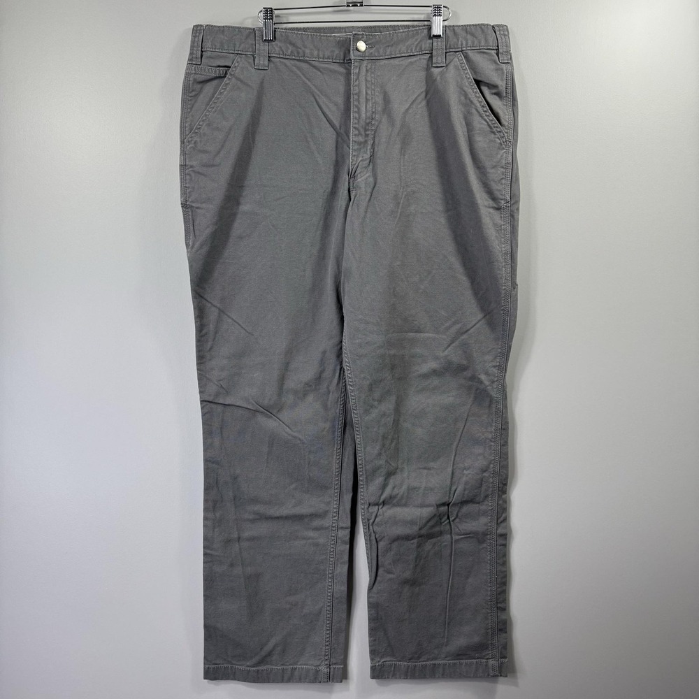 Carhartt Pants Mens 40x32 Gray Tan Relaxed Fit Canvas Carpenter Lot Of 2